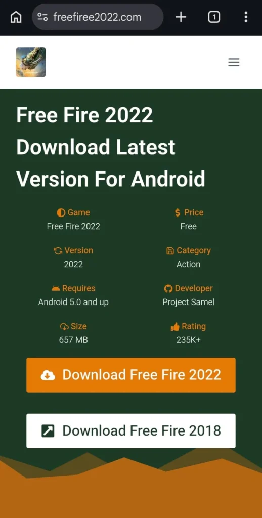 Download and Safely Install Free Fire 2022 APK For Android