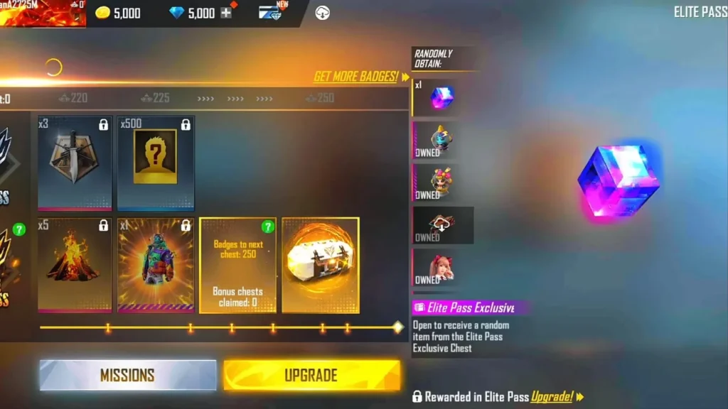 Free Fire 2022 Events and Rewards